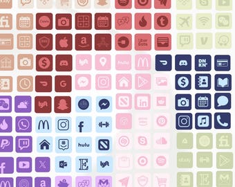 Minimalist iPhone App Icons | iOS Icon Pack (Digital Download)