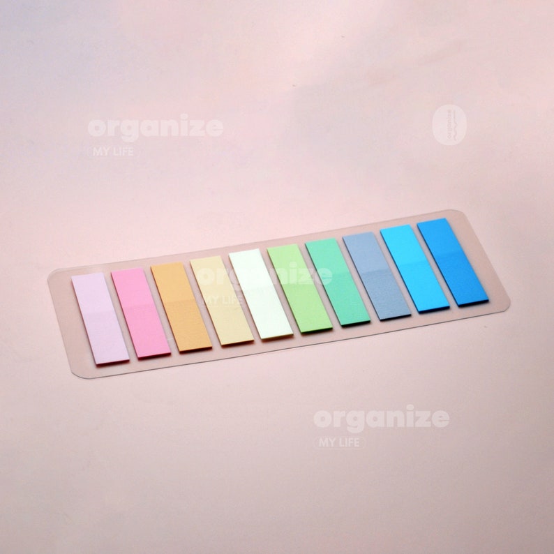 Pastel Index Tabs Sticky Notes | Cute Kawaii Planner Tabs | Waterproof ...