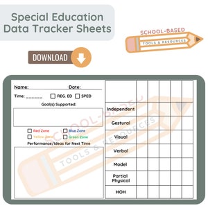Hojas de seguimiento de datos de educación especial (descarga digital)