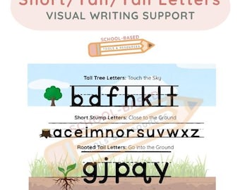 Visual Writing Support: Short, Tall, Tail Letters