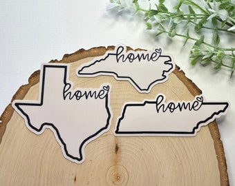 Home State Sticker | Custom State Decal | Farewell Gift | Vinyl State | All 50 States | Laptop Decal | Home Sweet Home | Kindle Stickers