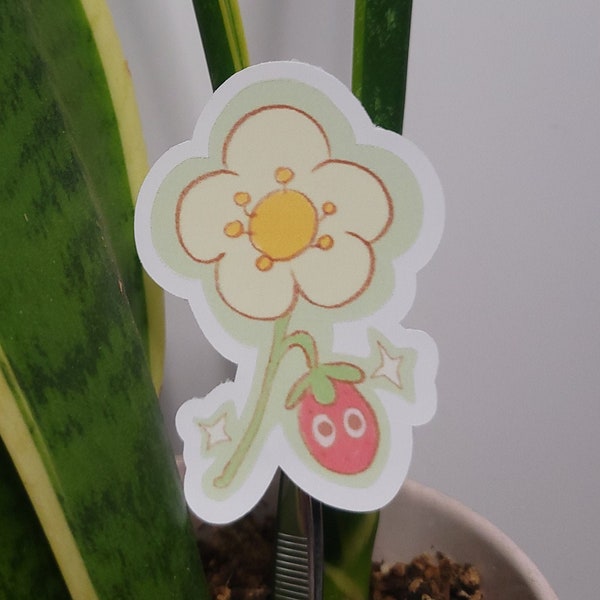 kawaii strawberry flower sticker | Kawaii office stationery | strawberry sticker | strawberry stickers| cute star laptop sticker