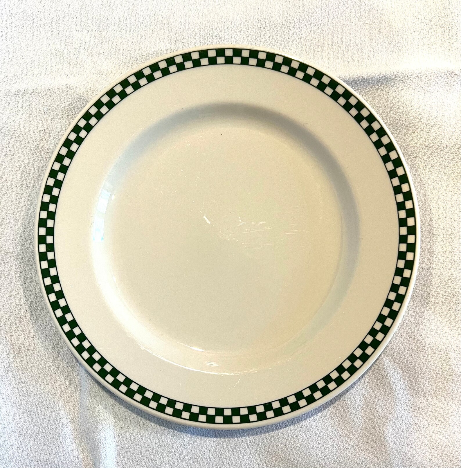 Homer Laughlin Green Checkers Dinner Plate Etsy