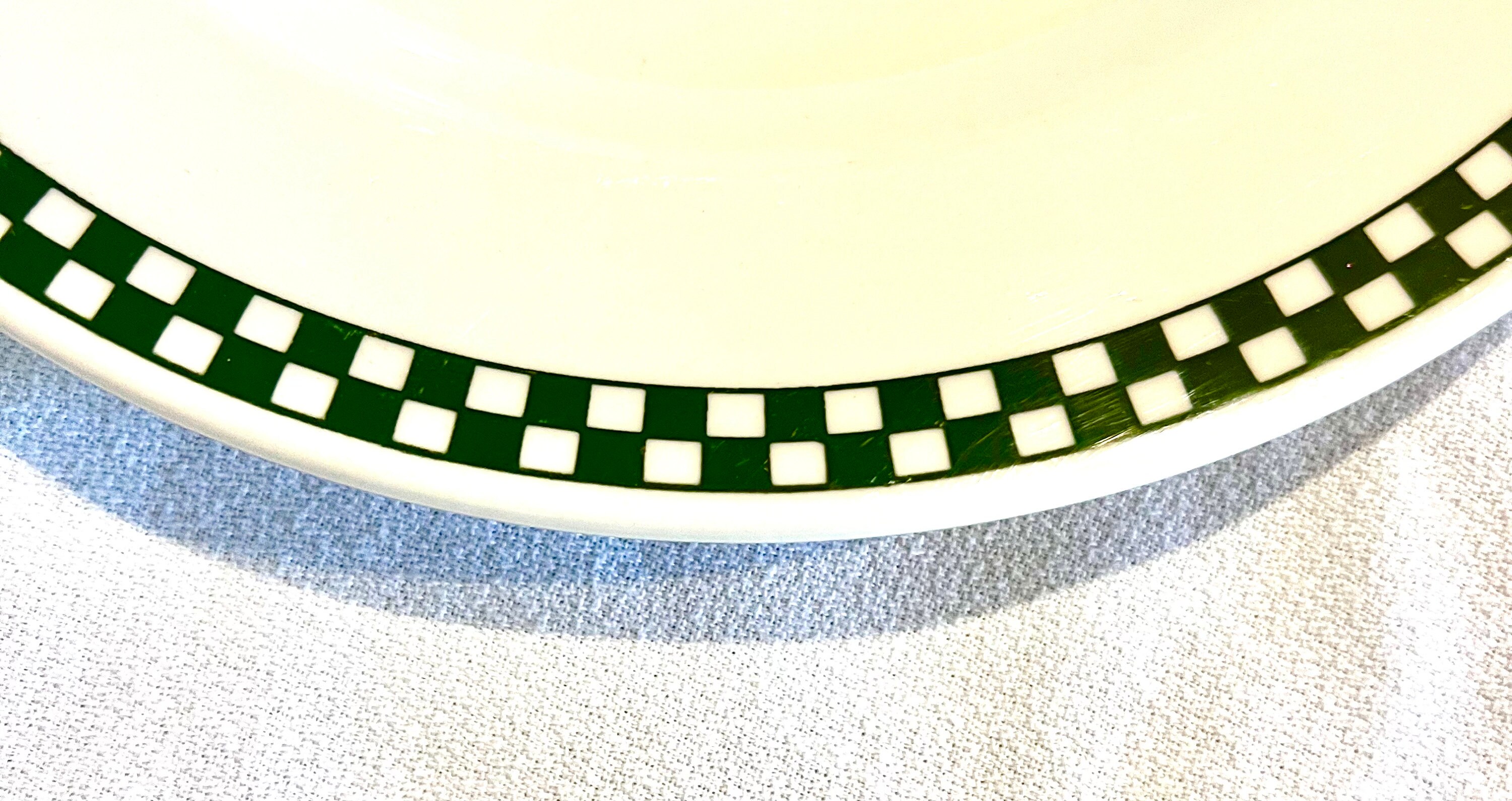 Homer Laughlin Green Checkers Dinner Plate Etsy
