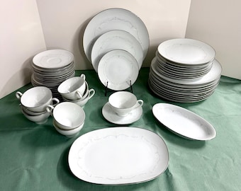 Subtle, gorgeous Noritake Whitebrook dinnerware set