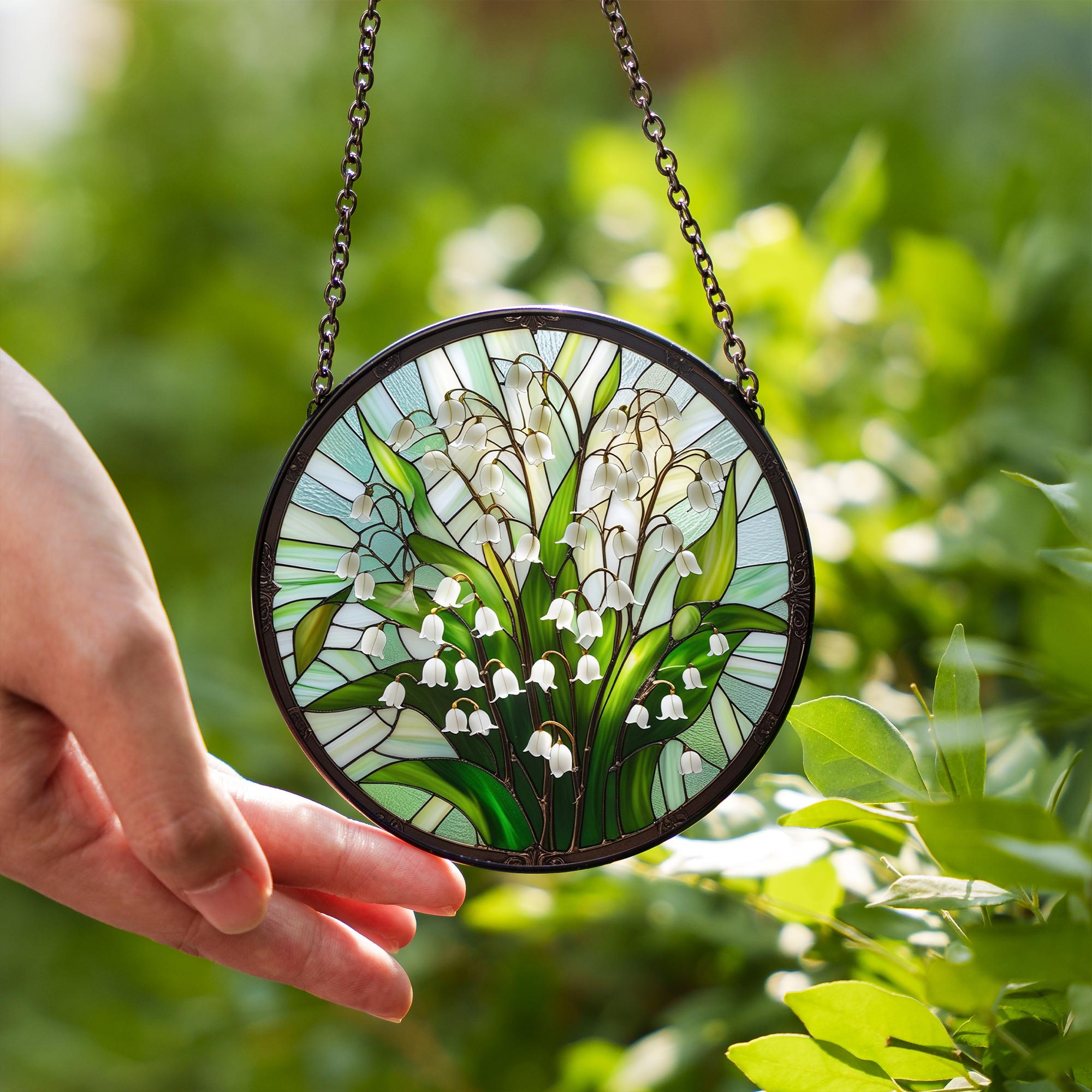Lily of the Valley Stained Glass Suncatchers – Elegant Floral Glass Art ...