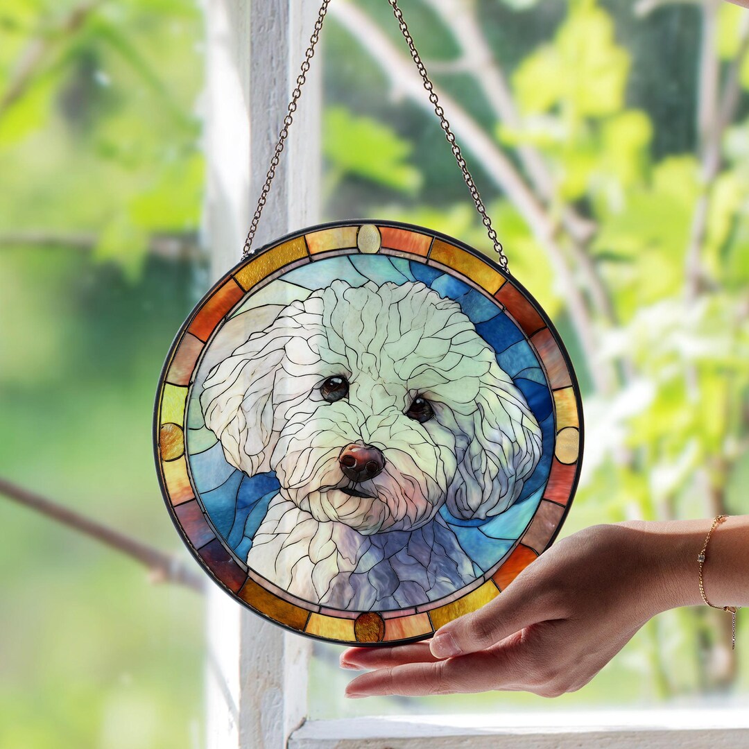 Bandiera Giardino Bichon Frise Notte Stellata – Doppia Faccia 28x38 Cm, Resistente Alle Intemperie
