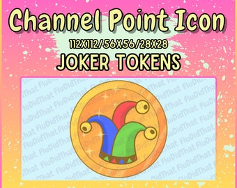 Twitch Channel Points Icon Joker Tokens// Fun Stream Jester Cute Funny