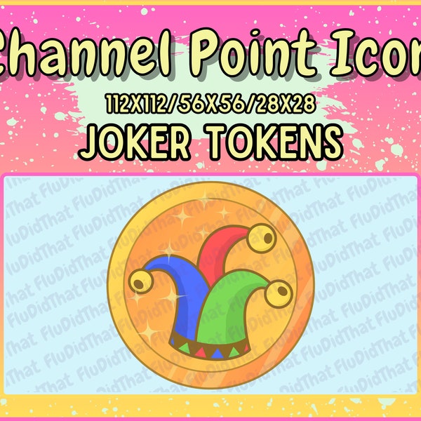 Twitch Channel Points Icon Joker Tokens// Fun Stream Jester Cute Funny