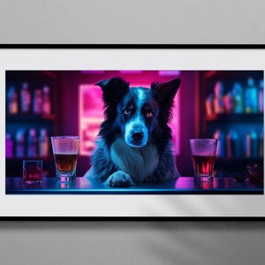 Nightshade Whispers - Digital Download - Border Collie art print - Digital Border Collie artwork - Printable Border Collie wall art