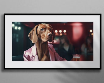Vizsla Vogue - Digital Download - Vizsla Kunstdruck - Digitales Vizsla Kunstwerk - Printable Vizsla Wandkunst