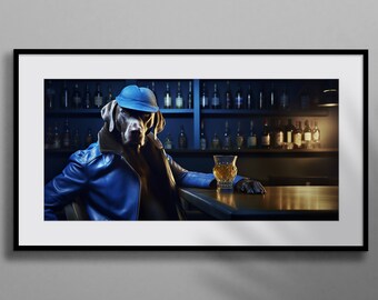 Labrador Lounge: Digital Download - Labrador Retriever art print - Digital Labrador artwork - Printable Labrador Retriever wall art