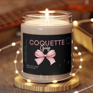 coquette candle gift, Pink Bow candle, Valentines coquette Gift, Trendy Ribbon valentines, Cute Ribbon gift, girly coquette, Coquette girl