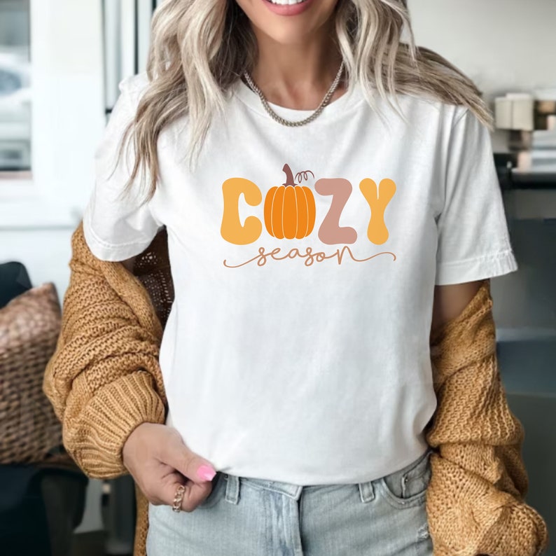 autumn shirts graphic fall designed shirt graphic tee women comfort color shirts afbeelding 5