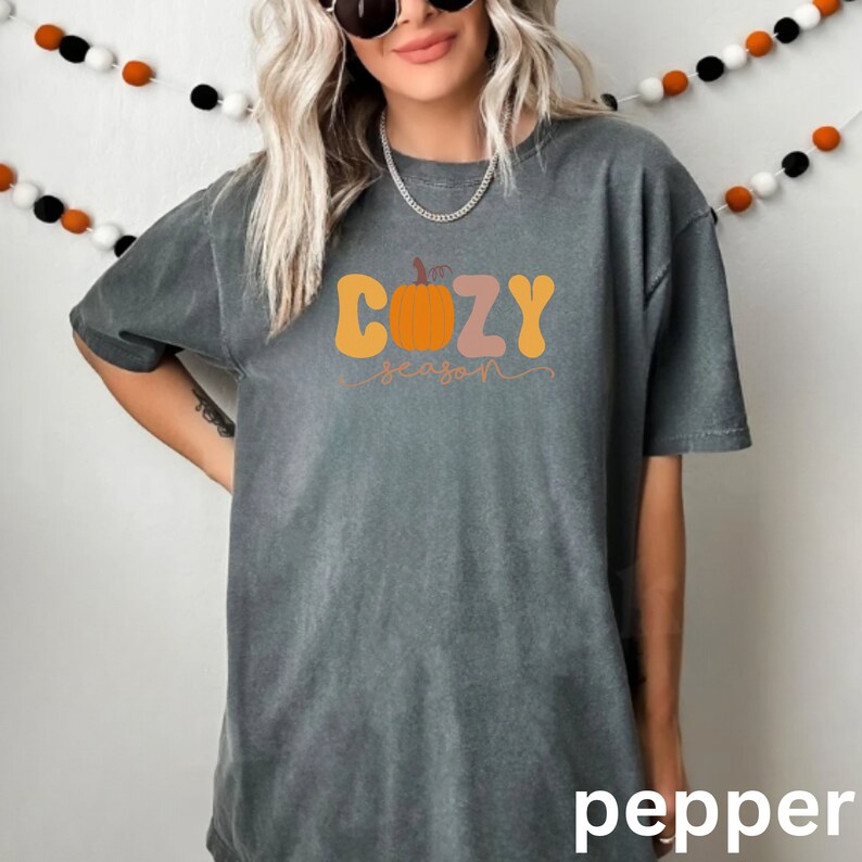 autumn shirts graphic fall designed shirt graphic tee women comfort color shirts afbeelding 1