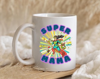 Super Mum Coffee Mug | Mother's Day Gift Ceramic Mug | Super Mum Mug | Mum the Superhero | Unique Gift Idea for Mum