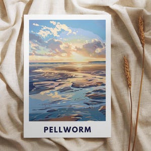 Pellworm Poster | Pellworm Strand Poster | Schleswig-Holstein | Druck | Kunstdruck | Nordsee Insel | Nordstrand | Pelvorm Poster | Küste