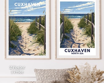 Cuxhaven | Nationalpark | Wattenmeer | North Sea | Travel Poster | Vintage | DigitalPrint | Reiseposter | Nordsee | Maritim | Nordseeheilbad