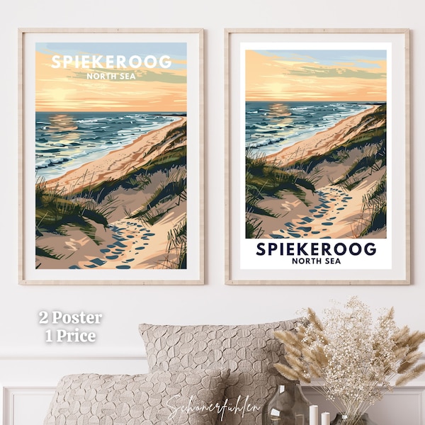Spiekeroog | Wattenmeer | Ostfriesland | Küste | North Sea | Travel Poster | Digital Print | Reiseposter | Nordsee | Insel | Maritim | Meer
