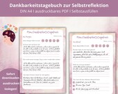 Dankbarkeitstagebuch digital | Psychotherapie | Selbsthilfebuch | Selbstreflektion | Mentale Gesundheit | Journaling | Gefühlsjournal
