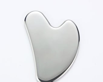 Toner facial Gua Sha, outil en acier inoxydable pour le drainage lymphatique, tonifiant et sculptant
