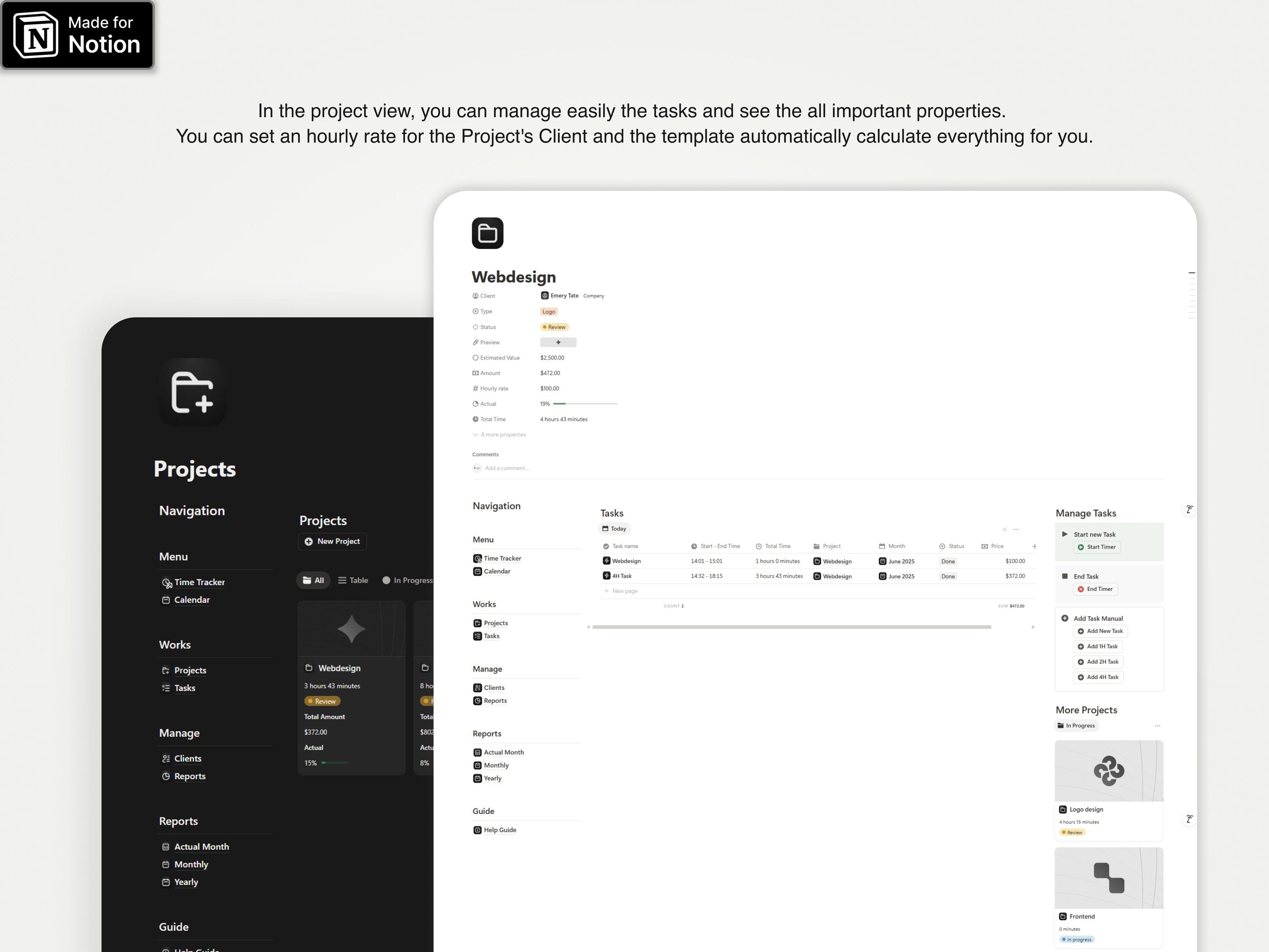 Notion Time Tracker Template Track Projects, Clients & Billable Hours