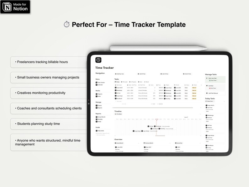 Notion Time Tracker Template: Track Projects, Clients & Billable Hours image 12