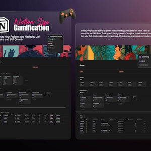 Notion Gamified Life Planner | Habit & Goal XP System image 4