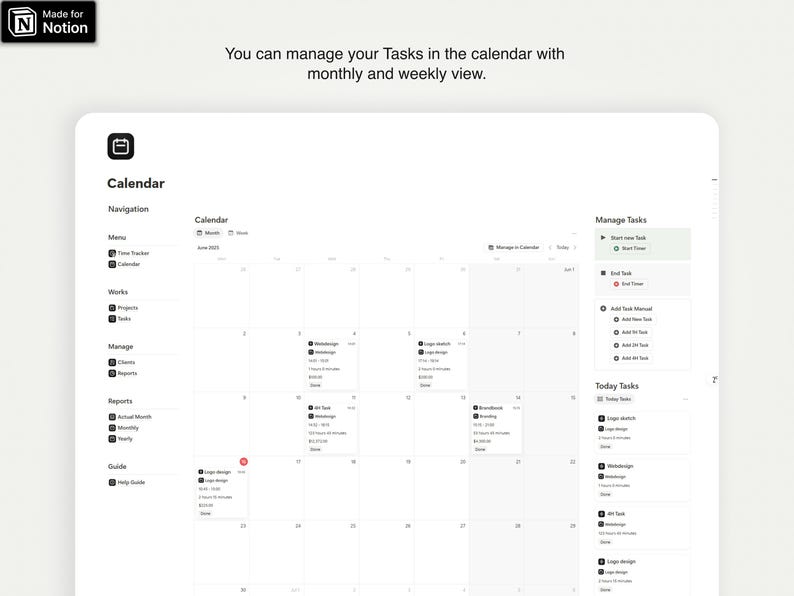 Notion Time Tracker Template: Track Projects, Clients & Billable Hours image 10