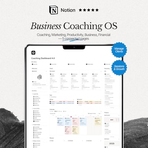 Notion Coaching Dashboard: Client CRM, Session Notes & Business Planner