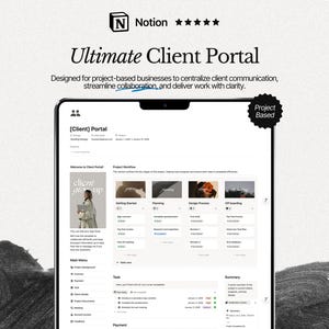 Portal del cliente de Notion: Sistema de colaboración y retroalimentación de proyectos