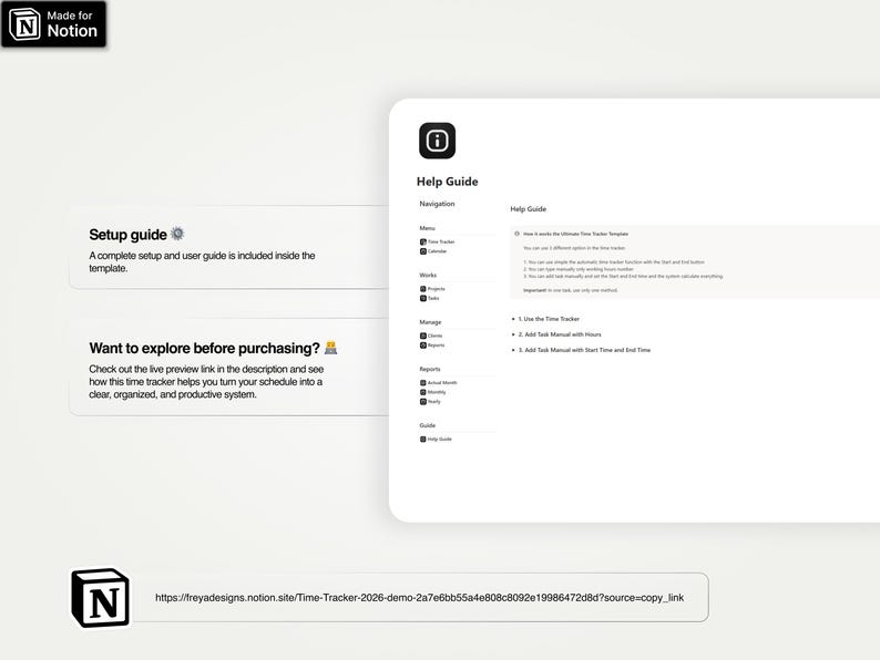 Notion Time Tracker Template: Track Projects, Clients & Billable Hours image 13
