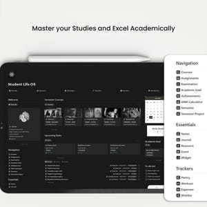 Student Life OS Notion Template: Study, Tasks & Academic Planner System image 2