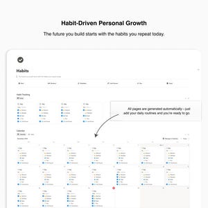 All-in-One Notion Life Planer, Habit Tracker, Ziele, Finanzen, Wellness & Tagesplanung Bild 6
