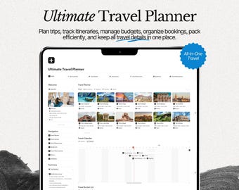Notion Travel Planner: Reiseplaner, Budget & Reiseplaner-Dashboard