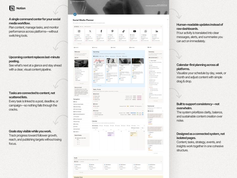 Mall för sociala medier-planerare: Innehållsstrategi och schemaläggare för inlägg bild 3