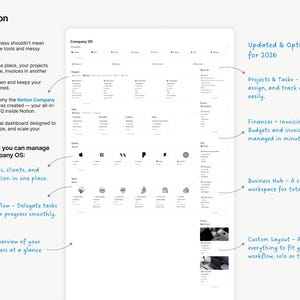 Notion Company OS Template: CRM, Projects, Finances & Team Dashboard image 2