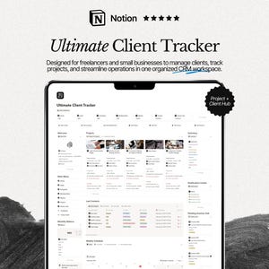 Notion CRM & Client Tracker: Sales Pipeline and Invoice Dashboard