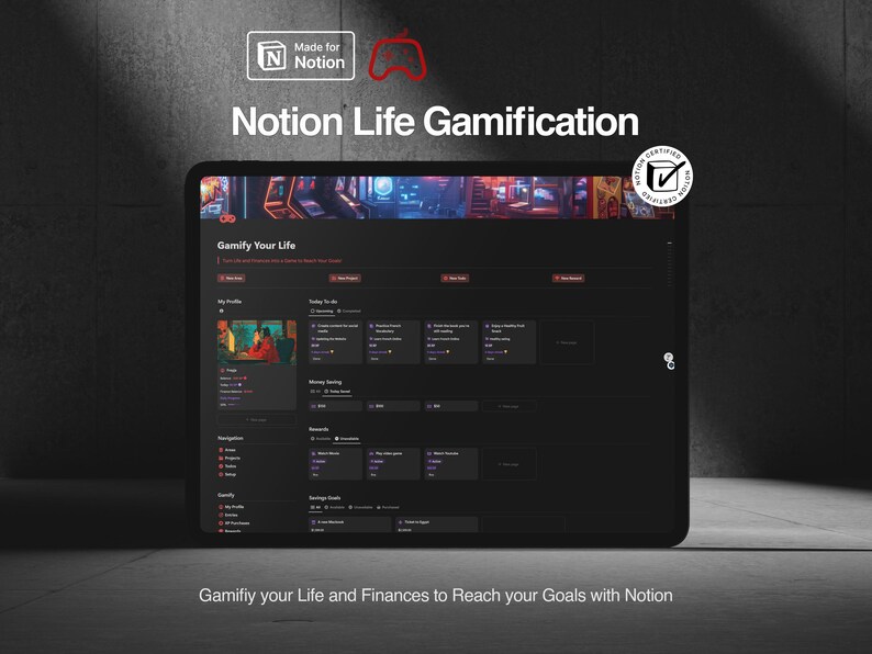 Notion Gamified Life Planner | Habit & Goal XP System image 16