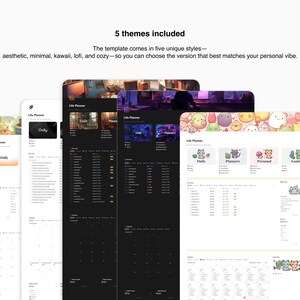 All-in-One Notion Life Planer, Habit Tracker, Ziele, Finanzen, Wellness & Tagesplanung Bild 13