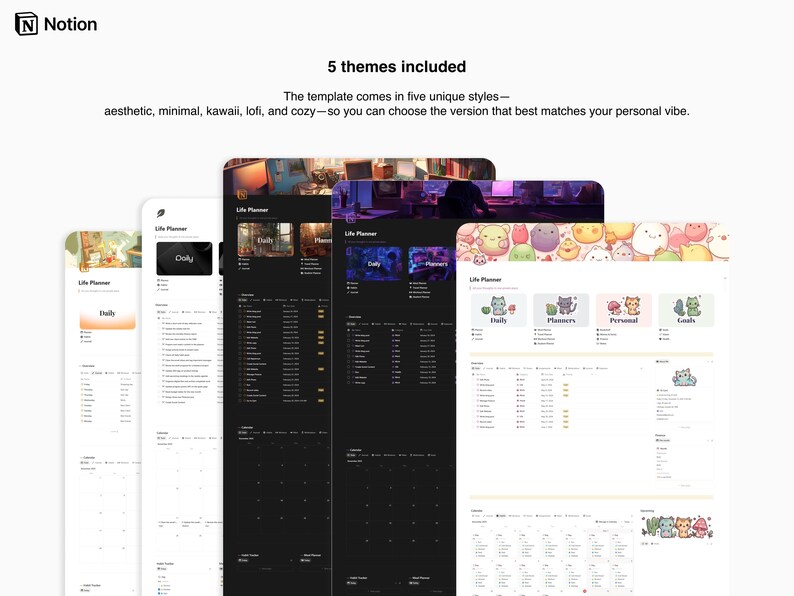 All-in-One Notion Life Planer, Habit Tracker, Ziele, Finanzen, Wellness & Tagesplanung Bild 13