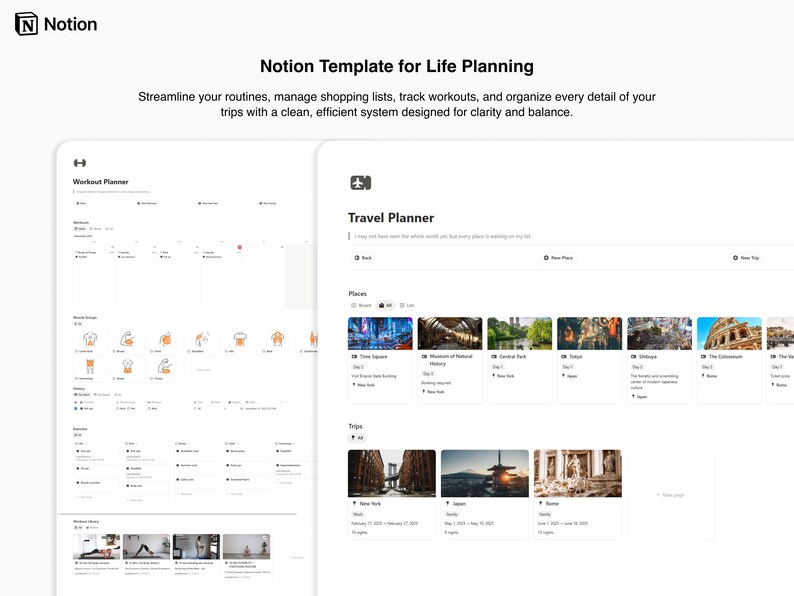 All-in-One Notion Life Planer, Habit Tracker, Ziele, Finanzen, Wellness & Tagesplanung Bild 7