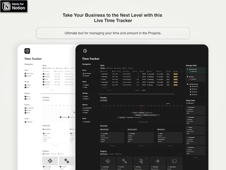 Notion Time Tracker Template: Track Projects, Clients & Billable Hours image 14