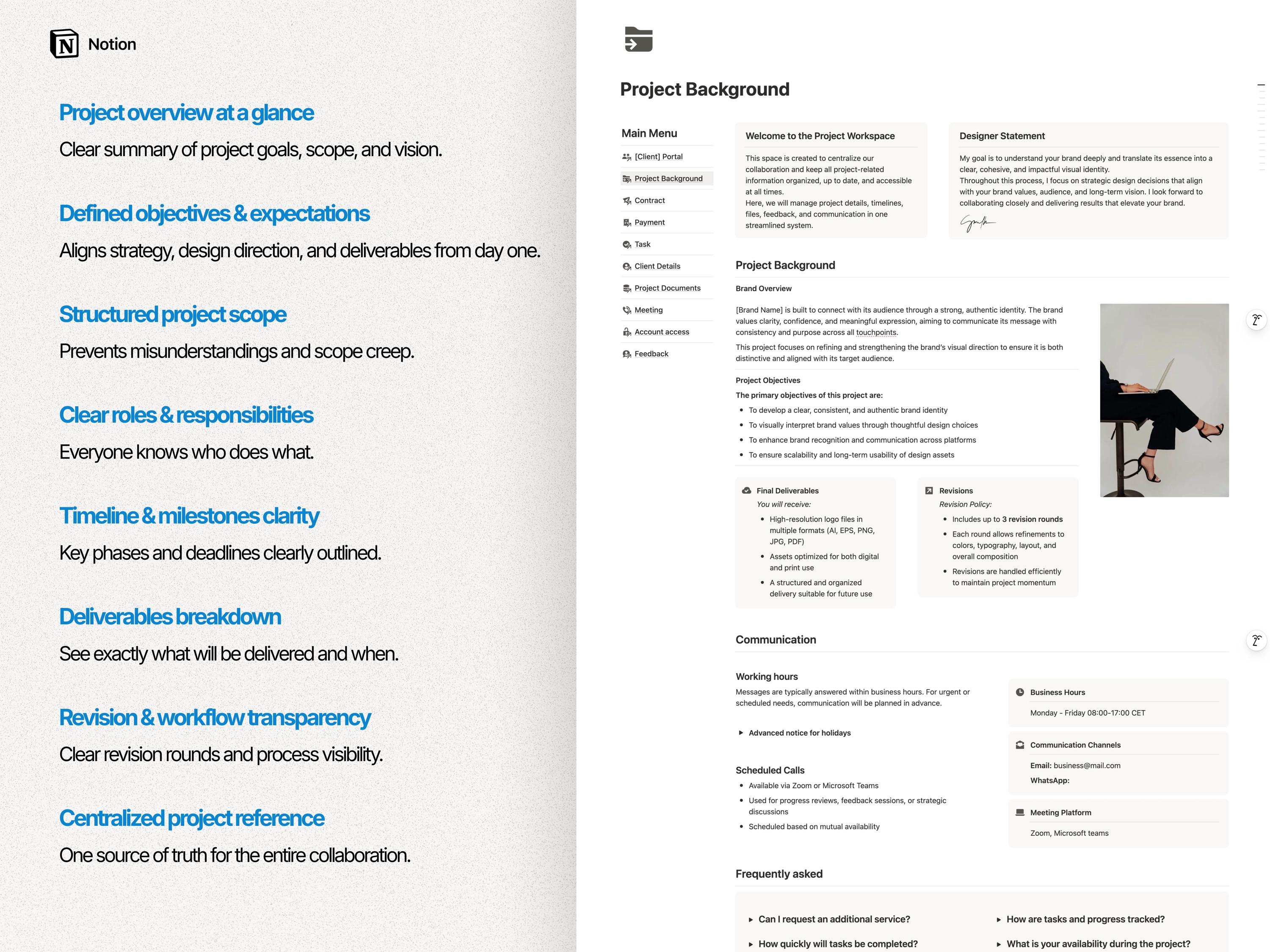 Notion Client Portal: Project Collaboration & Feedback System - Etsy