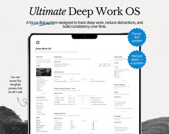 Notion Deep Work OS-mall – Fokussessioner, vanor och feedbacksystem
