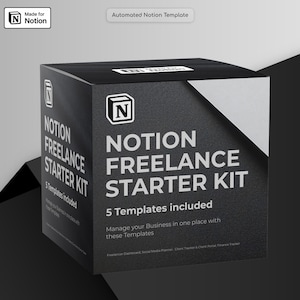 Freelance Starter Kit Notion Bundle: tijd, klant, financiën en projectbesturingssysteem