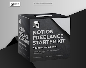 Frilansstartpaket Notion-paket: Tid, klient, ekonomi och projektoperativsystem