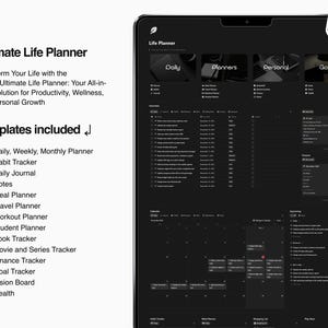 All-in-One Notion Life Planer, Habit Tracker, Ziele, Finanzen, Wellness & Tagesplanung Bild 2