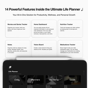 All-in-One Notion Life Planer, Habit Tracker, Ziele, Finanzen, Wellness & Tagesplanung Bild 4