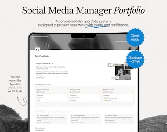 Portfolio för chef för sociala medier – mall för idéer